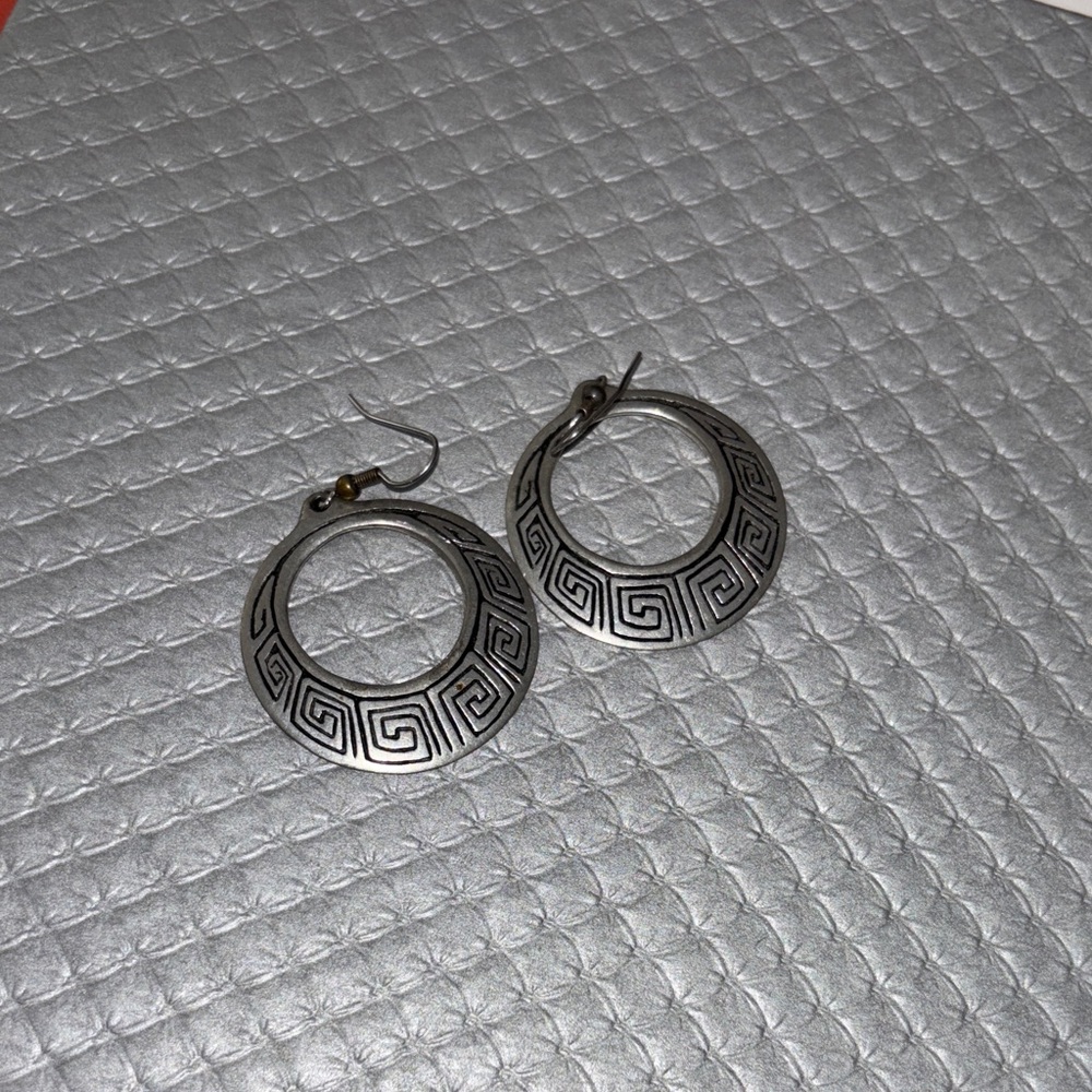 Pewter Western earrings